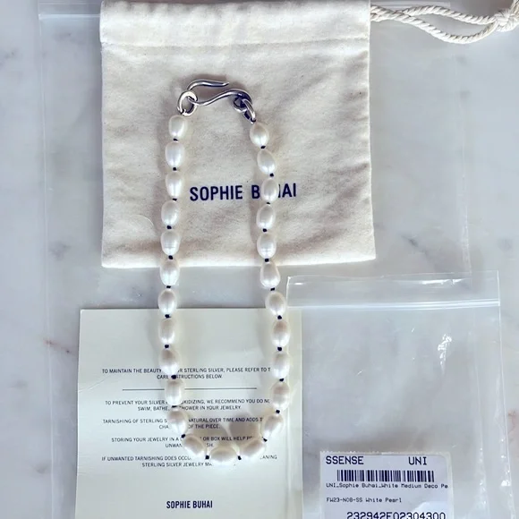 Final Price- No Offers! Sophie Buhai Art Deco White Pearl Necklace - Picture 2 of 8